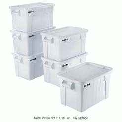 Promo 🛒 Rubbermaid 20 Gallon Brute Tote with Lid FG9S3100WHT - 27-7/8 x 17-3/8 x 15-1/8 - White - Pkg Qty 6 ⌛ 33 Promo 🛒 Rubbermaid 20 Gallon Brute Tote with Lid FG9S3100WHT - 27-7/8 x 17-3/8 x 15-1/8 - White - Pkg Qty 6 ⌛ -Containers shop B2050544IN 5wco