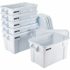 Promo 🛒 Rubbermaid 20 Gallon Brute Tote with Lid FG9S3100WHT - 27-7/8 x 17-3/8 x 15-1/8 - White - Pkg Qty 6 ⌛ 24 Promo 🛒 Rubbermaid 20 Gallon Brute Tote with Lid FG9S3100WHT - 27-7/8 x 17-3/8 x 15-1/8 - White - Pkg Qty 6 ⌛ -Containers shop B2050544 03
