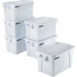Promo 🛒 Rubbermaid 20 Gallon Brute Tote with Lid FG9S3100WHT - 27-7/8 x 17-3/8 x 15-1/8 - White - Pkg Qty 6 ⌛ 25 Promo 🛒 Rubbermaid 20 Gallon Brute Tote with Lid FG9S3100WHT - 27-7/8 x 17-3/8 x 15-1/8 - White - Pkg Qty 6 ⌛ -Containers shop B2050544 04
