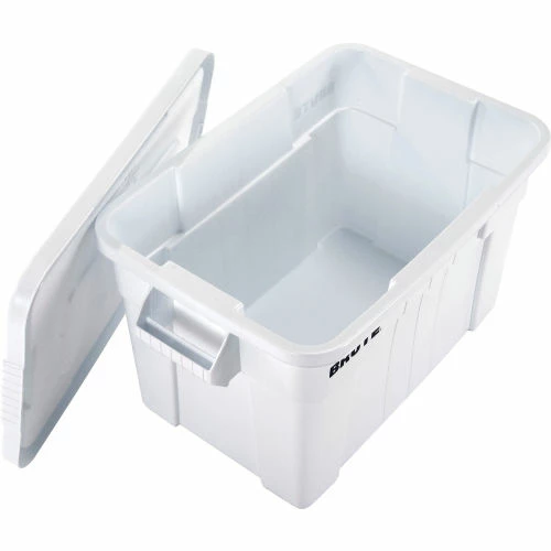 Promo 🛒 Rubbermaid 20 Gallon Brute Tote with Lid FG9S3100WHT - 27-7/8 x 17-3/8 x 15-1/8 - White - Pkg Qty 6 ⌛ 8 Promo 🛒 Rubbermaid 20 Gallon Brute Tote with Lid FG9S3100WHT - 27-7/8 x 17-3/8 x 15-1/8 - White - Pkg Qty 6 ⌛ - Image 8