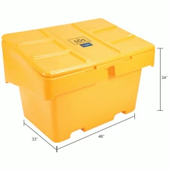Buy 🧨 Global Industrial™ Lockable Outdoor Storage Container, 48"Lx33"Wx34"H, 18.5 Cu. Ft., Yellow ❤️ -Containers shop B2050616IN dim