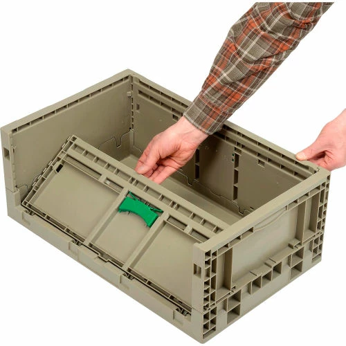 Flash Sale 😉 Monoflo Folding Transport Container KD2415-09 23-15/16"L x 15"W x 9-1/2"H Gray ⭐ 4 Flash Sale 😉 Monoflo Folding Transport Container KD2415-09 23-15/16"L x 15"W x 9-1/2"H Gray ⭐ - Image 4