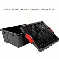 Buy 💯 Quantum Storage Systems Quantum Heavy-Duty Latch Container - LC191507-BK - 21"L x 15-7/8"W x 7-3/4"H Black - Pkg Qty 6 💯 -Containers shop B2264784IN 4wco