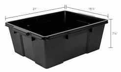 Buy 💯 Quantum Storage Systems Quantum Heavy-Duty Latch Container - LC191507-BK - 21"L x 15-7/8"W x 7-3/4"H Black - Pkg Qty 6 💯 -Containers shop B2264784IN dim