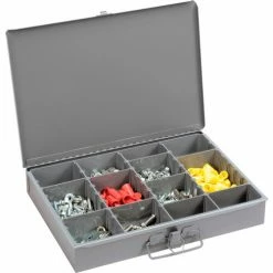 Deals 🥰 Durham Mfg. Durham Steel Scoop Compartment Box 215-95 - Adjustable Compartment, 13-3/8 x 9-1/4 x 2 - Pkg Qty 6 🧨 -Containers shop B481930 02