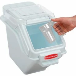 Hot Sale 💯 Rubbermaid® FG9G5700WHT, ProSave™ Storage Ingredient Bin, Polypropylene, 6.25 Gal., White ❤️ -Containers shop B56184 02