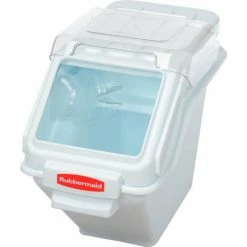 Hot Sale 💯 Rubbermaid® FG9G5700WHT, ProSave™ Storage Ingredient Bin, Polypropylene, 6.25 Gal., White ❤️ -Containers shop B56184 03