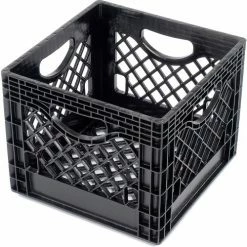 Cheapest ✨ Dairy Milk Crate, 13"L X 13"W X 11"H, Black - Pkg Qty 12 🌟