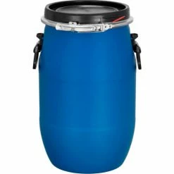 New ๐ฏ Jescraft Open Head Plastic Drum, 16 Gallon Capacity, Blue ๐