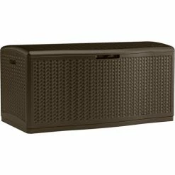 Top 10 โค๏ธ Suncast BMDB12000 Resin Wicker Outdoor Storage Deck Box 124 Gallon 52-3/4"L x 29"W x 26"H Java โค๏ธ