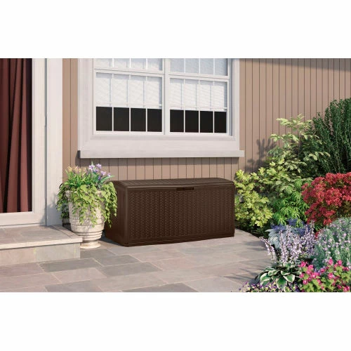 Top 10 ❤️ Suncast BMDB12000 Resin Wicker Outdoor Storage Deck Box 124 Gallon 52-3/4"L x 29"W x 26"H Java ❤️ 5 Top 10 ❤️ Suncast BMDB12000 Resin Wicker Outdoor Storage Deck Box 124 Gallon 52-3/4"L x 29"W x 26"H Java ❤️ - Image 5