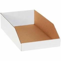 Top 10 😉 Global Industrial™ Open Top Corrugated Bin Boxes, 10"Wx18"Dx4-1/2"H, White - Pkg Qty 50 ⭐