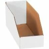 Best Sale 🛒 Global Industrial™ Open Top Corrugated Bin Boxes, 4"Wx12"Dx4-1/2"H, White - Pkg Qty 50 🧨