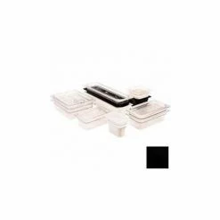 Best Sale ⭐ Cambro 24LPCW110 - Camwear Food Pan, 1/2 Size Long, 4" Deep, Polycarbonate, Black, NSF - Pkg Qty 6 🔔