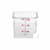 Budget ❤️ Cambro 6SFSCW135 - Square Food Container, 6 Quart, 8-3/8" x 8-3/8" x 7-1/4", Clear - Pkg Qty 6 ❤️