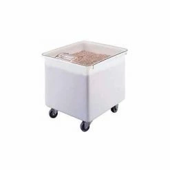 Wholesale 🎁 Cambro IB32148-Mobile Ingredient Bin w/Lid, Polyethlene, 32 Gal., White 🧨