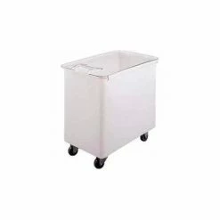 Flash Sale 🥰 Cambro IB44148- Mobile Ingredient Bin w/Lid, Polyethlene, 43 Gal., White 😉