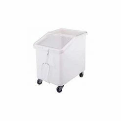 Discount ⌛ Cambro IBS37148-Mobile Ingredient Bin w/Lid, Polyethlene, 37 Gal, White 🛒