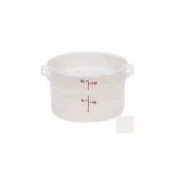 Best reviews of ✔️ Cambro RFS2148 - Storage Container, Round, 2 Qt., 8-3/16" Dia. x 4-3/16"H, White, Polyethylene - Pkg Qty 12 ❤️