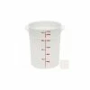 Deals 🎁 Cambro RFS22148 - Storage Container, Round, 22 Qt., 13-1/2" Dia. x 15"H, White, Polyethylene - Pkg Qty 6 💯