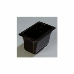 Flash Sale 👍 Carlisle 1032103 - Topnotch® One-Ninth Size Pan 6-3/4" x 4-1/4", Black, 4" Deep - Pkg Qty 6 👍