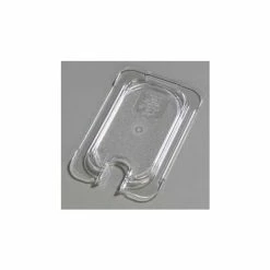 Outlet 🛒 Carlisle 10337U07 - Topnotch® Universal Flat Notched Lid 6-3/4" x 4-1/4", Clear - Pkg Qty 6 🥰
