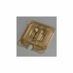 Deals 🤩 Carlisle 10511U13 - Topnotch® Universal Handled Notched Lid 6-3/4" x 6-3/8", Amber - Pkg Qty 6 ⌛
