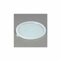 Best Sale 😀 Carlisle 060302 - Bains Marie Food Storage Container Lid 8-7/16" x 3/8", White - Pkg Qty 12 ✨