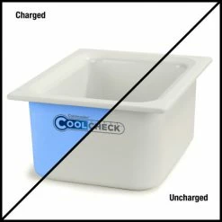 Best Sale ⌛ Carlisle CM1101C1402 Coldmaster® CoolCheck 6" D Half-Size Food Pan - White/Blue 👍