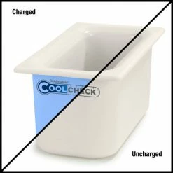 New 😀 Carlisle CM1102C1402 Coldmaster® CoolCheck 6" D Third-Size Food Pan - White/Blue 🛒