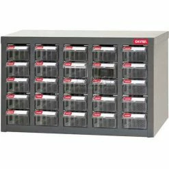 Hot Sale 🛒 Steel Shuter Parts Drawer Cabinet, 25 Drawers, Bench Style, 23"W x 8-3/4"D x 13-3/4"H 🛒