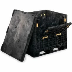 Deals 🤩 ORBIS HDR4048-39 BulkPak Folding Bulk Shipping Container - 48"L x 40"W x 39"H, 2000 Lb. Cap. Black 🎁