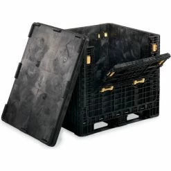 Coupon ✔️ ORBIS HDR4845-25 BulkPak Folding Bulk Shipping Container - 48"L x 45"W x 25"H, 2000 Lb. Cap. Black 🧨