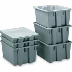 Budget 🛒 Rubbermaid Palletote Box FG172200GRAY 1.6 Cu. Ft. - Pkg Qty 10 🔥