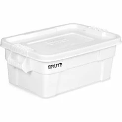 Flash Sale 😉 Rubbermaid 14 Gallon Brute Tote with Lid FG9S3000WHT - 27-1/2 x 16-3/4 x 10-3/4 - White - Pkg Qty 6 🌟 -Containers shop CDB V2295W