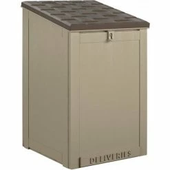Cheapest 👏 COSCO® BoxGuard® Lockable Outdoor Storage Box 6.3 Cu. Ft. 20-1/2 x 22 x 33-1/4 Tan ⭐