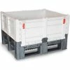 Hot Sale ✨ Decade DFC Quick Assembly Folding Container Solid Wall 48"L x 40"W x 29"H 1650 lb Capacity Gray 😀