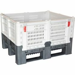 Hot Sale 💯 Decade DFC Quick Assembly Folding Container Vented Wall 48"L x 40"W x 29"H 1650 lb Capacity Gray 👍