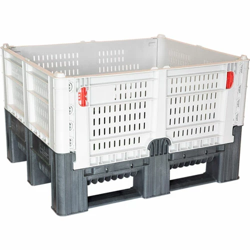 Hot Sale 💯 Decade DFC Quick Assembly Folding Container Vented Wall 48"L x 40"W x 29"H 1650 lb Capacity Gray 👍 1 Hot Sale 💯 Decade DFC Quick Assembly Folding Container Vented Wall 48"L x 40"W x 29"H 1650 lb Capacity Gray 👍