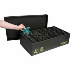 Best Pirce ๐ Protektive Pak 37354 ESD In-Plant Handle Container w/Fixed Dividers & Lid Cell Size 12x6-1/4x1-1/4 - Pkg Qty 5 ๐งจ