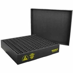 New 👏 Protektive Pak 38719 ESD In-Plant Handler Adj. Dividers & Lid, 7 Cells, Cell Size 4 x 13-3/4 x 2-1/4 - Pkg Qty 5 😀