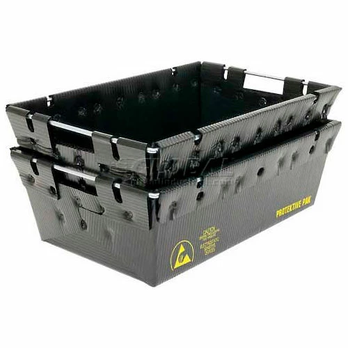 Top 10 ⭐ Protektive Pak 39140 Plastek Conductive Nesting Tote, 18"L x 12"W x 6"H - Pkg Qty 5 ⭐ 1 Top 10 ⭐ Protektive Pak 39140 Plastek Conductive Nesting Tote, 18"L x 12"W x 6"H - Pkg Qty 5 ⭐