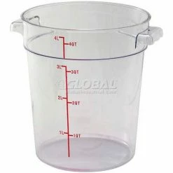 Deals 🎉 Winco PCRC-6 Round Storage Container, 6 Qt, Clear, Polycarbonate - Pkg Qty 12 ✔️
