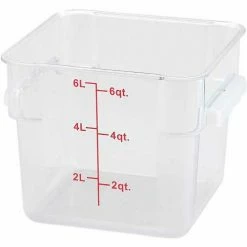 Best deal 🧨 Winco PCSC-6C Square Storage Container, 6 Qt, Clear, Polycarbonate - Pkg Qty 12 💯