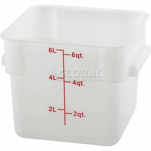 Outlet ๐ Winco PESC-6 Square Storage Container, 6 Qt, White, Polycarbonate - Pkg Qty 12 ๐ 1 Outlet ๐ Winco PESC-6 Square Storage Container, 6 Qt, White, Polycarbonate - Pkg Qty 12 ๐
