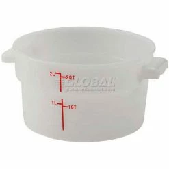 Hot Sale ✔️ Winco PPRC-4W PP Round Storage Container, Polypropelyne, White - Pkg Qty 12 ⭐