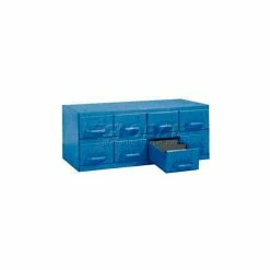 Hot Sale 🎁 Equipto Cabinet w/8 Drawers, 23"W x 12"D x 9-3/8"H, Textured Regal Blue ✨