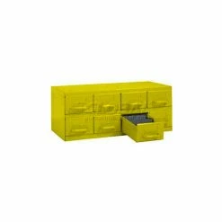 Best reviews of ⌛ Equipto Cabinet w/8 Drawers, 23"W x 12"D x 9-3/8"H, Textured Safety Yellow 🔔