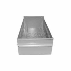 Outlet 🛒 Equipto Individual Metal Shelf Drawer, 4-1/4"W x 11"D x 3-1/8"H, Textured Dove Gray ⌛
