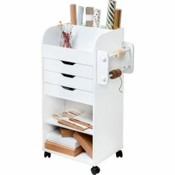 Flash Sale 🌟 Honey-Can-Do® Rolling Craft Storage Cart - 3 Drawer, 2 Shelf, 19-5/16 x 13-5/8 x 33-3/4 White 😍